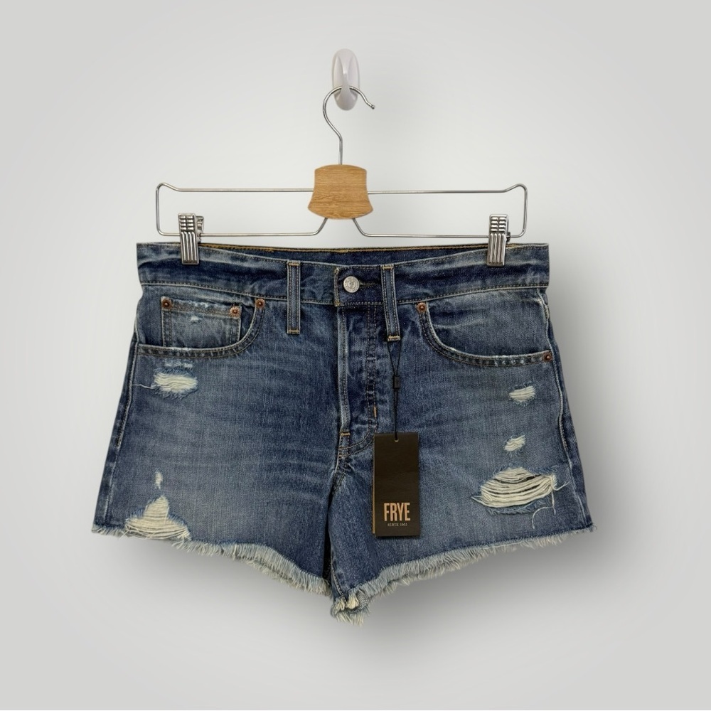 FRYE Distressed‎ Denim Shorts Sz 27